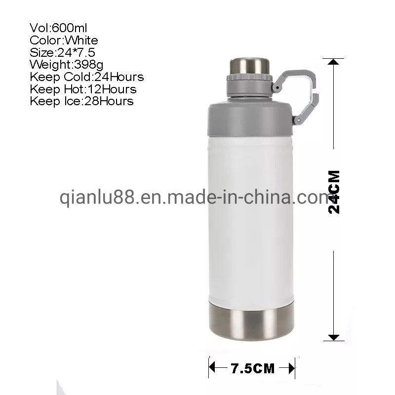 Qianlu Stainless Steel Vacuum Thermal Bottle 600ml Flask Bottle Customized Printing