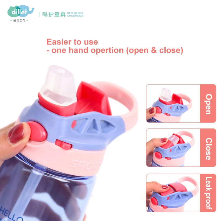 Plastic None Color Box or White Kids Drinking Bottle Without Straw with LFGB