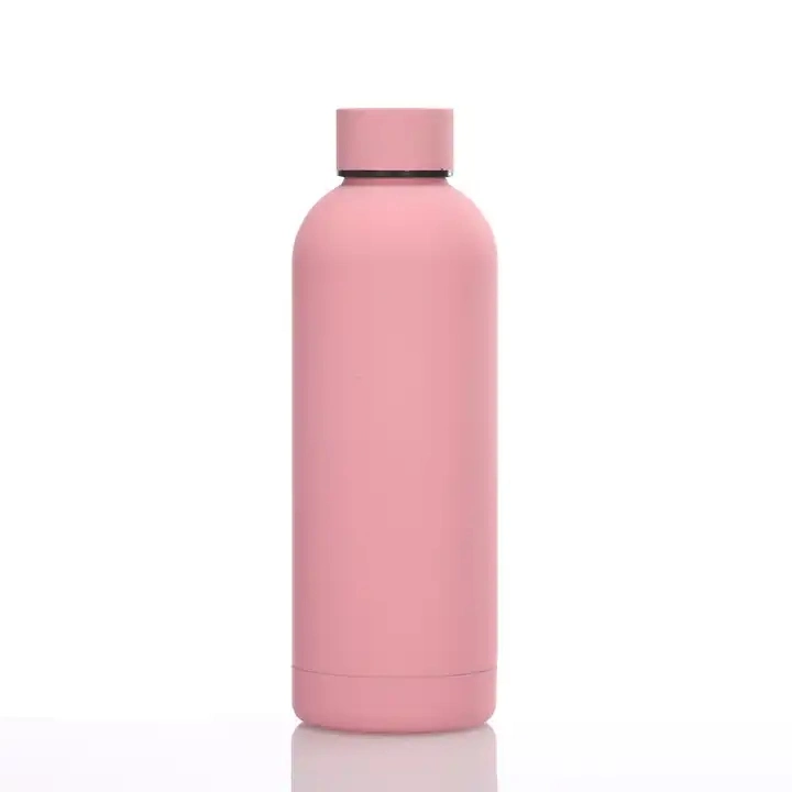 Double Wall Insulated Small Mouth Outdoor Car Cup Portable Rubber Paint Insulated Flask Sports Water Bottle