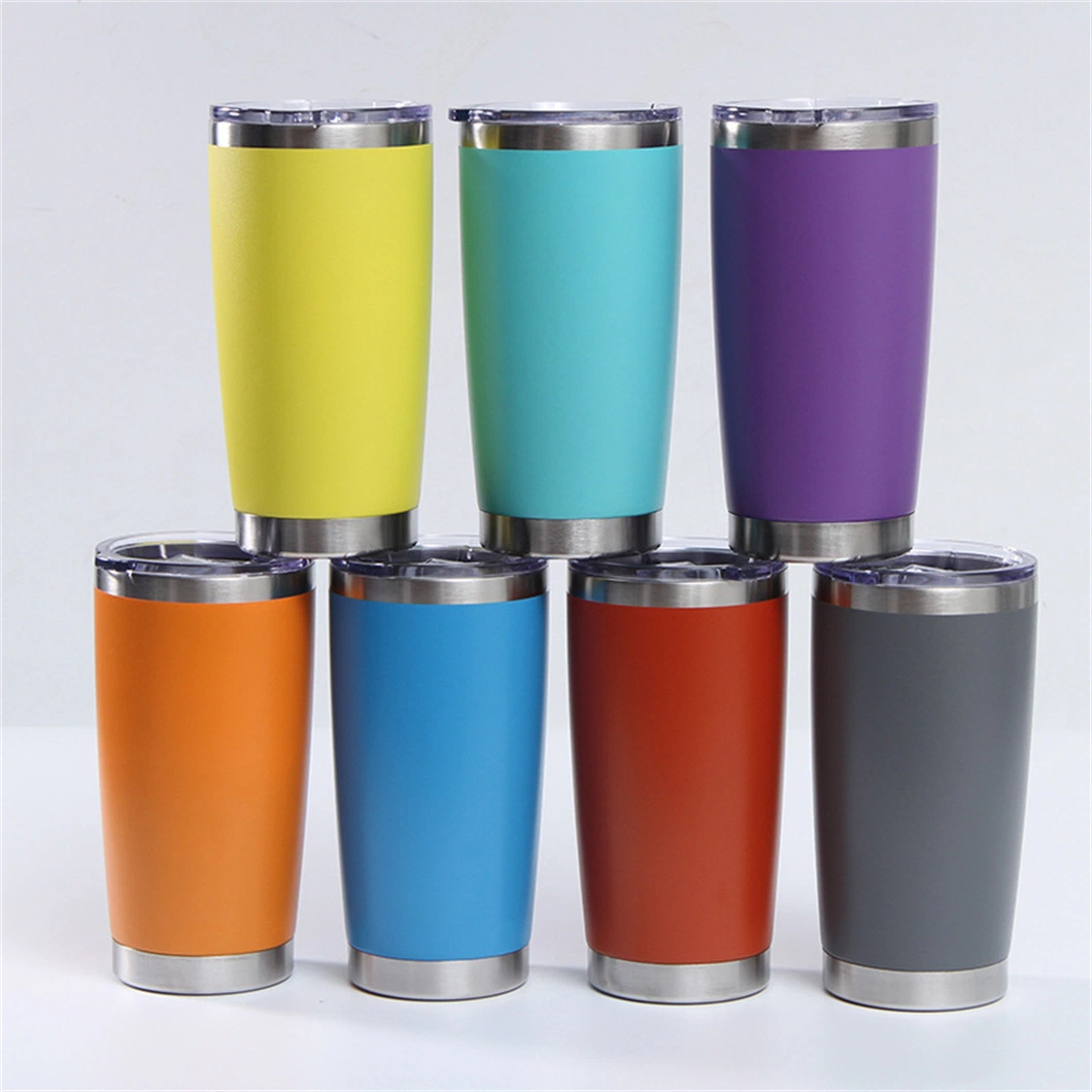 Vacuum Stainless Steel Insulated 20oz Rambler Coffee Travel Tumbler with Lid