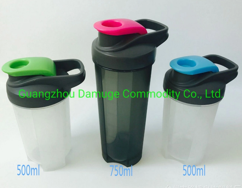 750ml BPA Free Sports Water Bottle Protein Shaker Custom Logo Printing for Gym