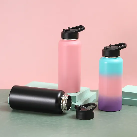 Premium Vacuum Insulated Aluminum Drinking Water Bottle with Powder Coated Cola Shape 