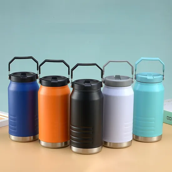 1200ml 1600ml Vacuum Insulated Coffee Water Bottle Tumbler 54oz Stainless Steel Sport Thermo Water Bottle Travel Sport Tumbler with Handle 