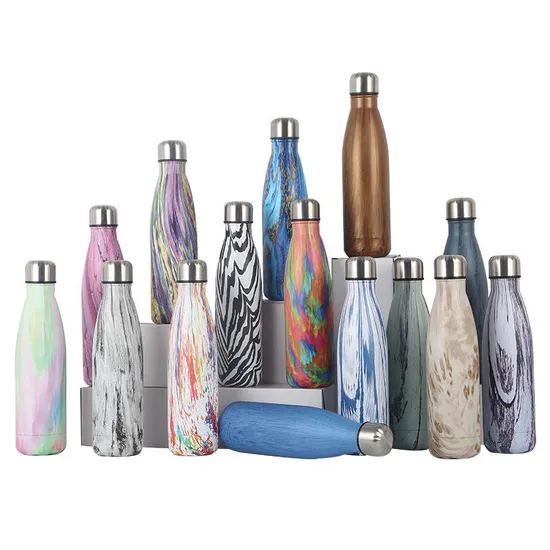 Custom Logo Imprint Promotion 17oz Stainless Steel Double Wall Vacuum Insulated Water Bottle Cola Shape Leak Proof Sports Water Bottle 