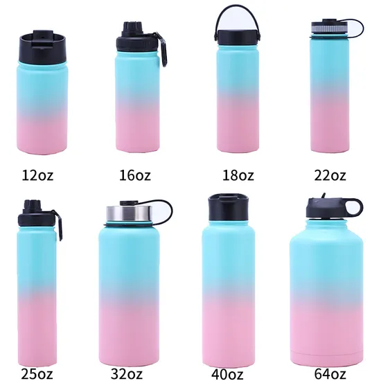 Multi Sizes Stainless Steel Sport Tumbler Insulated Vacuum Flask Sports Water Bottle 