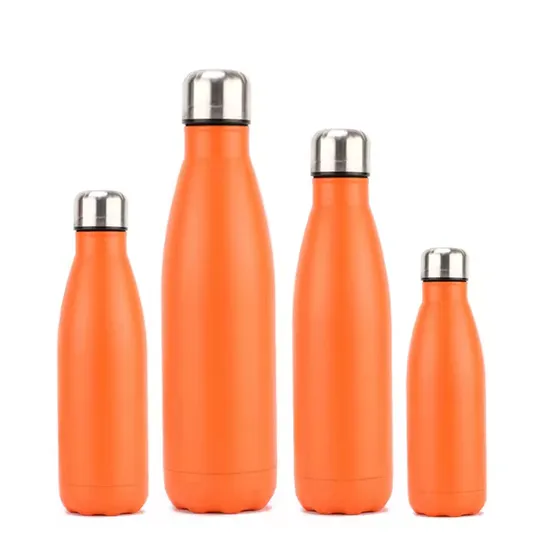 500ml Custom Vacuum Insulated Cup Sport Water Bottle Double Wall Cola Shaped Stainless Steel Water Bottles with Custom Logo 