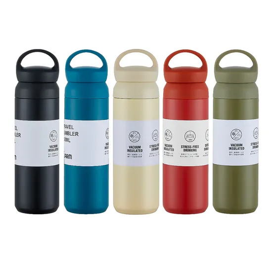 Wholesale 500ml Double Wall Stainless Steel Insulated Vacuum Flask Coffee Mug Travel Tumbler 