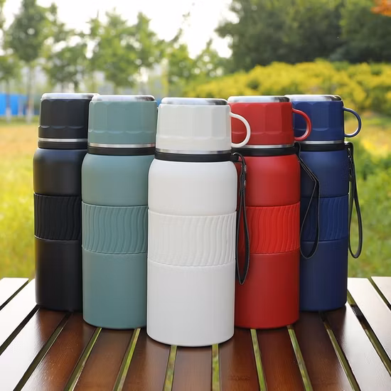 Portable Double Wall Vacuum Stainless Steel Tea Flask with Tea Strainer 