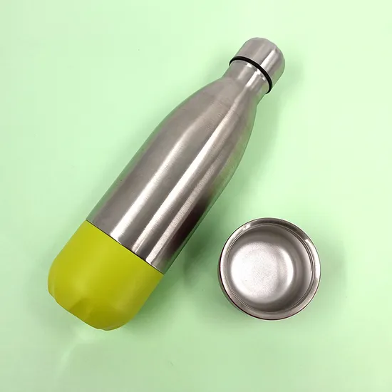 500ml Stainless Steel Insulated Cola Bottle, Detachable Base Outdoor Sports Water Bottle with Storage Compartment, BPA
