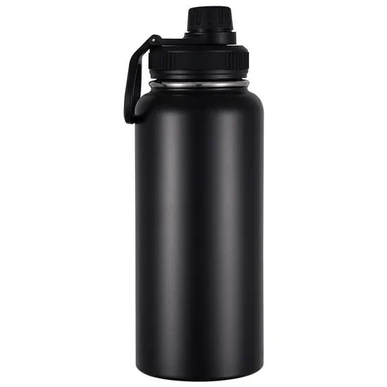 OEM Custom 32oz 40oz Double Wall Vacuum Flask Insulated Sport Stainless Steel Water Bottle with Handle Lids 