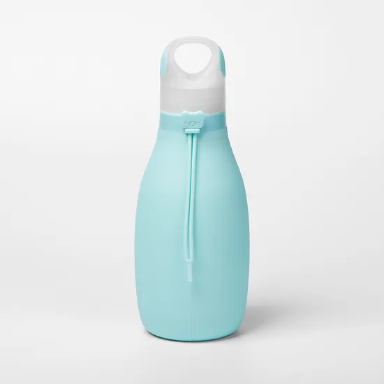 New Product Idea 2024 Custom Logo Eco Friendly School Children BPA Free Kids Sports Leakproof Silicone Drinking Water Bottle 
