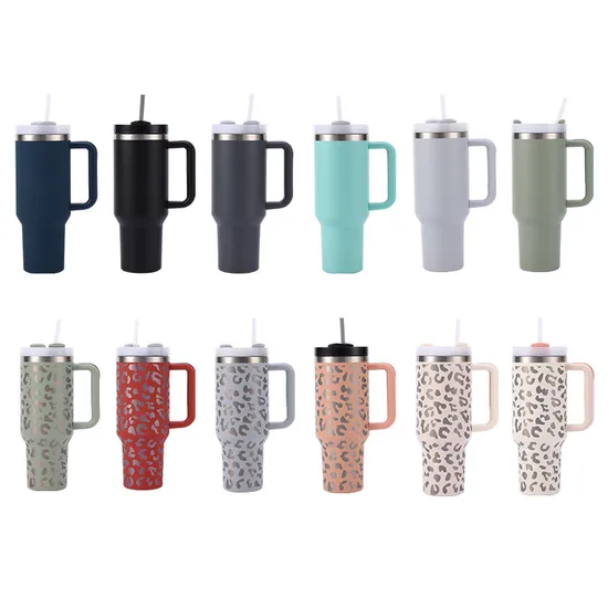 40oz Unique Vacuum Insulated Stainless Steel Travel Coffee Thermos Mugs with Custom Logo Color 