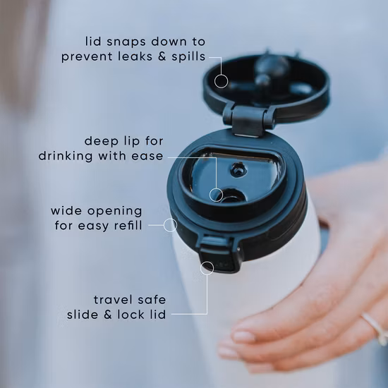 Leakproof Reusable Snap Flip Lid Modern Insulated Thermos Travel Coffee Mug