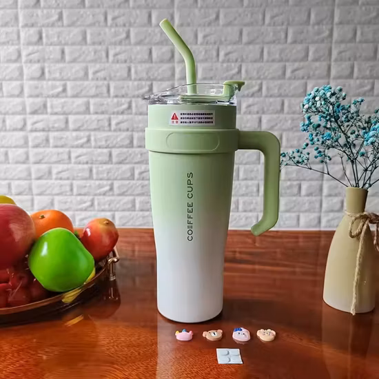 304 Stainless Steel, PP, Silicone Coffee Travel Mug Thermo Cup