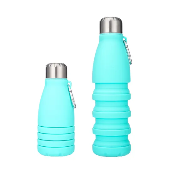 550ml New Food Grade Silicone Cola Shaped Sports Water Bottle for Outdoor 