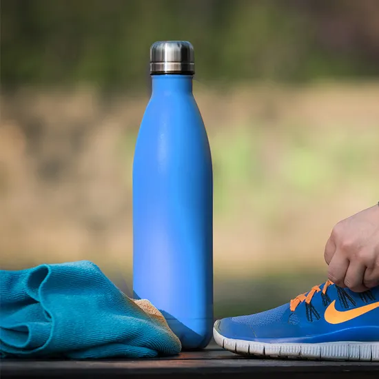500 Ml Vacuum Insulated Water Bottle Double Walled Stainless Steel Cola Shape Travel Sports BPA Free Bottle 