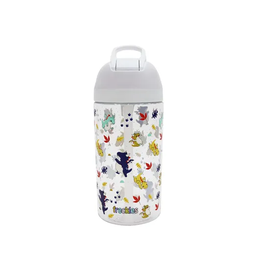 Stylish Kids Plastic Water Bottle Children′s Cup Sippy Cups Portable Cartoon Baby Leak Proof Feeding Water Bottle with Straw 