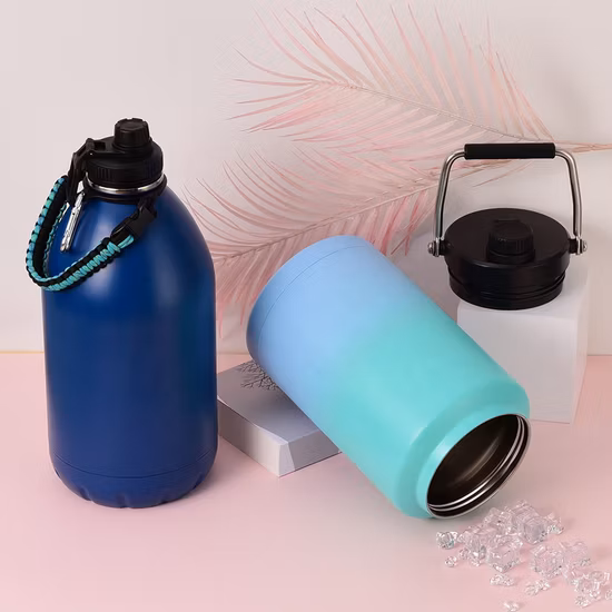 Water Bottle Popular OEM Custom Beverage Gallon Big Insulated Team Stainless Steel Sport Jug