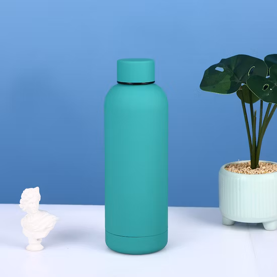 Double Wall Insulated Small Mouth Outdoor Car Cup Portable Rubber Paint Insulated Flask Sports Water Bottle