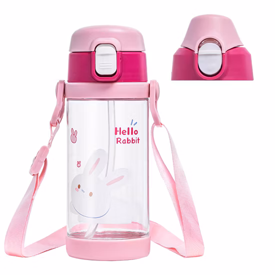 Plastic None Color Box or White Kids Drinking Bottle Without Straw with LFGB