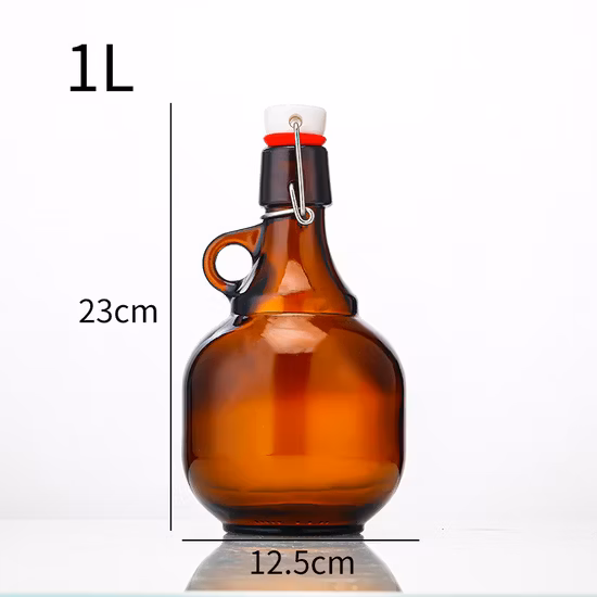 One Gallon Glass Water Jug with Handle