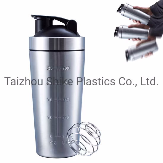 Stainless Steel Protein Shaker Bottle BPA Free, Non Insulated, Bcaa, Gym Bottle, Shaker Ball, Leak