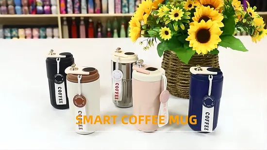 Cheap Travel Mug Vacuum Insulated Coffee Cups Stainless Thermos Mug with Smart Temperature Display 