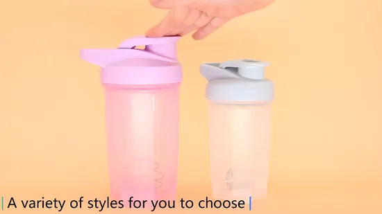 300ml 500ml 700ml Non Toxic Sports Gym Plastic Protein Shaker Bottle 