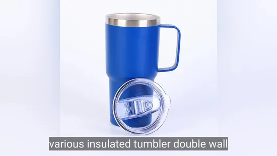 Custom 20/30oz Coffee Tumbler with Slide Lid Stainless Steel Sports Vacuum Insulated Matt Bottle 