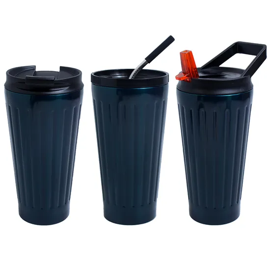 450ml Double Wall Vacuum Insulated Travel Tumbler with Straw Lid Handle 304 Stainless Steel Coffee Mug 